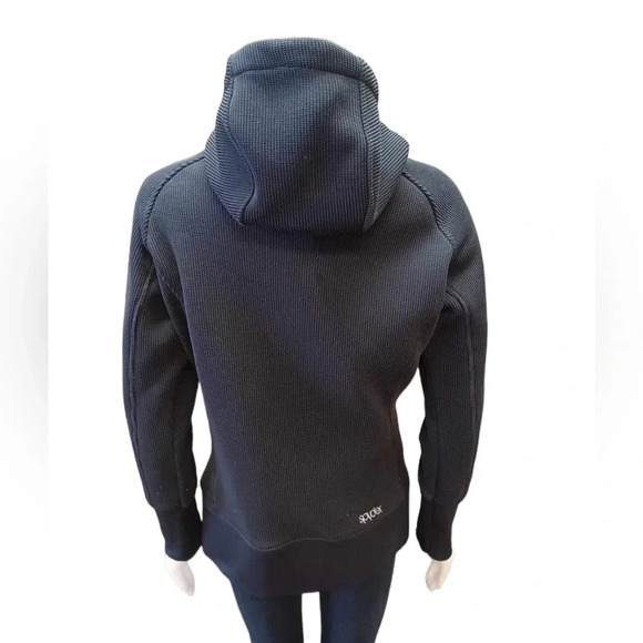 Spyder Full Zip Hoodie Mid Weight  Black Sweater Size XL - Picture 3 of 15